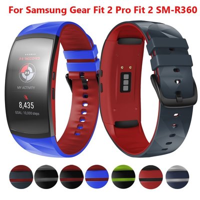 熱銷 三星 Galaxy Watch Gear Fit 2 Pro Fit2 R360 錶帶 客製化 優質 橡膠 防水 腕帶-可開發票
