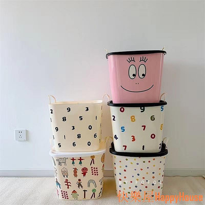 快樂屋Hapyy House【oklife生活錧】25L韓國INS家居收納桶塑膠家用衣服整理箱 兒童玩具收納筐 大號收納盒