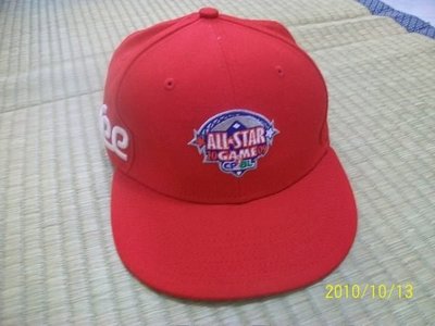實戰球帽~~中華職棒20年明星賽紅隊比賽棒球帽一頂~全封式~全封帽~球員帽