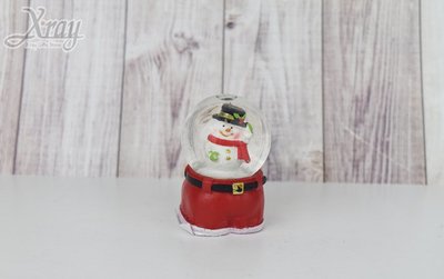 聖誕帽腰水晶球(不挑款-隨機出貨)，水球/雪球/水晶球/擺飾/公仔/聖誕水晶球/交換禮物/禮品，X射線【X065517】