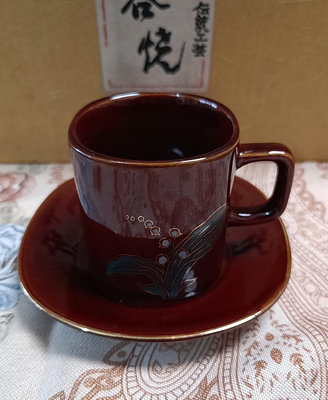 辭舊迎新日本回流 九谷燒 陶春作咖啡杯六套，六杯六碟，杯