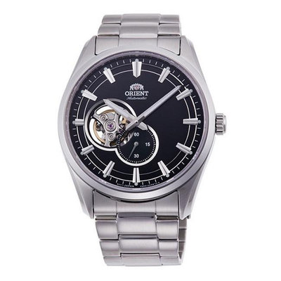 「官方授權」ORIENT東方錶 藍寶石鏤空機械錶鋼帶款黑色-40.8mm RA-AR0002B