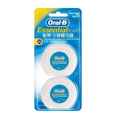 【現貨附發票】Oral-B 歐樂B 牙線 無蠟 50m 2入 /卡