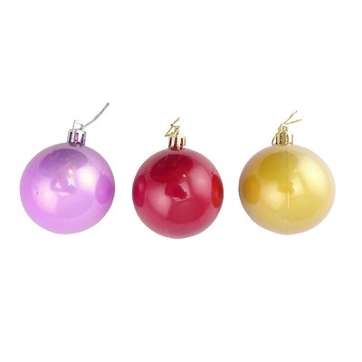 聖誕樹裝飾品聖誕彩球亮光球電鍍球聖誕樹 60mm珠光球