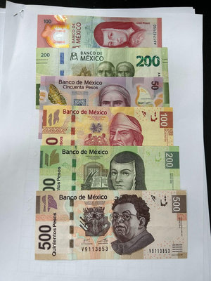 下面3張墨西哥比索 流通品 大體按照100比索兌換45人民幣