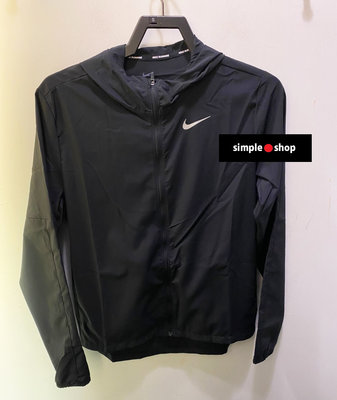 【Simple Shop】NIKE RUN DRY 運動外套 訓練 慢跑 薄外套 黑色 男款 CU5354-010