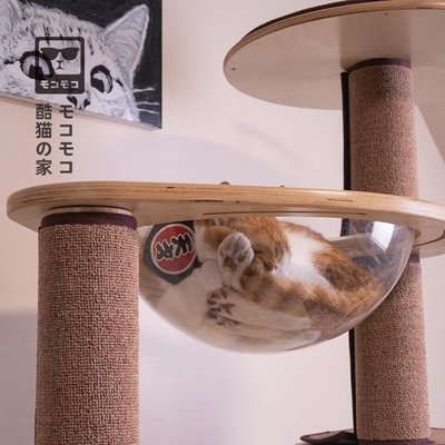 現貨 貓爬架MOKO貓爬架大型實木貓樹吊床太空碗貓別墅貓玩具貓爬柱簡約