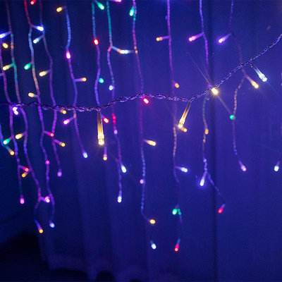 led小彩燈閃燈串燈滿天星星燈串臥室房間浪漫布置圣誕節裝飾防水半米潮殼直購