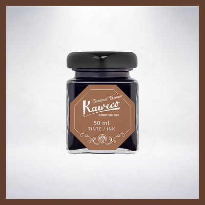 德國 KAWECO 50ml 鋼筆專用墨水: 焦糖棕/Caramel Brown