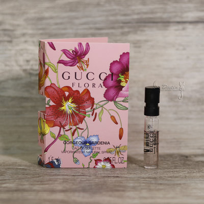 Gucci 花園香氛 華麗梔子花 Gorgeous Gardenia 女性淡香水 1.5ml 試管香水 2017限量包裝