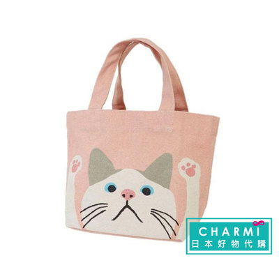 ✧查米✧現貨 日本 Taachan 貓咪 帆布袋 鄙視貓 白貓 手提袋 托特包 便當袋 環保袋 無拉鍊、有內袋