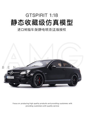 汽車模型 奔馳C63 AMG(W204)車模 GTSpirit 1:18 Edition 507 樹脂汽車模型