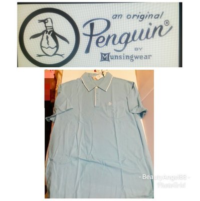 美國 Original Penguin 企鵝牌 藍色 純棉 短袖 Polo襯衫 男性精品特價 $149 1元起標 有A&amp;F Superdry