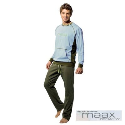 【西班牙MAAX】(9654)男性時尚休閒居家服睡衣套 ( L)