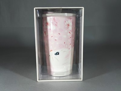 [銀九藝] 星巴克 櫻花貓 雙層陶瓷 保溫杯 馬克杯 包裝完整 未使用