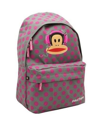 預購 PAUL FRANK - JULIUS MONKEY 女童 可愛耳機大嘴猴雙肩後背包 書包 旅行包 休閒背包