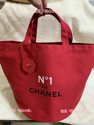 專櫃現貨 全新Chanel香奈兒 限量限定1號紅色山茶花手提袋/購物袋/帆布袋/帆布包