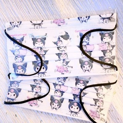 悅己·美妝 三麗歐集合可愛庫洛米凱蒂貓口罩Kitty控集郵三層face mask潮酷
