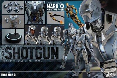全新 Hot Toys MMS309 1/6 限定版 鋼鐵人 Shotgun 獵槍 Mark 40 馬克40