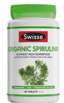 Swisse螺旋藻片 Organic Spirulina 澳洲 100片