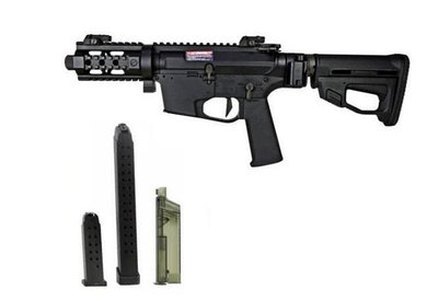 【原型軍品】免運 ARES M45X-S AEG 附長、短彈匣 電動衝鋒槍 快拆前段 AR-083E 黑色 附衝鋒槍袋