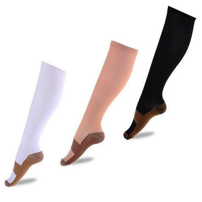 新款推薦 CocoRun_銅纖維長筒壓力襪錦綸尼龍壓力戶外運動襪可開發票