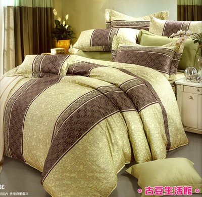 100%純棉_ 雙人鋪棉床罩兩用被全套六件組。台灣製。5x6.2尺。3D73米