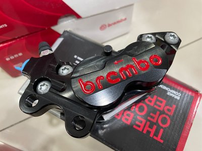 【RU888】Brembo NEW CNC對四-左卡。最新黑色，取代硬原色