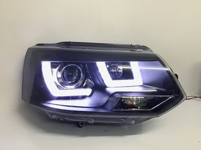 【炬霸科技】T5 LED 導光 光圈 魚眼 大燈 Multivan Caravelle California 09-15