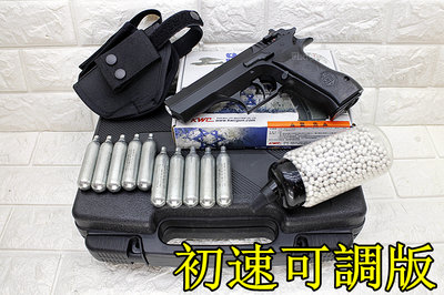 [01] KWC 小沙鷹 手槍 CO2槍 初速可調版 + CO2小鋼瓶 + 奶瓶 + 槍套 + 槍盒 ( 沙漠之鷹夜鷹