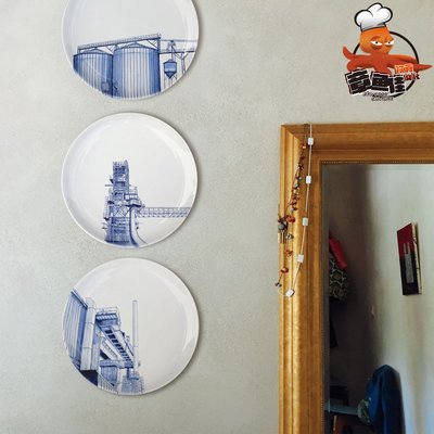 法國Faiencerie Georges陶藝術家原創餐盤裝飾墻面掛盤工業系列