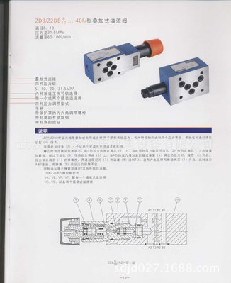 Z2DB10VC北京疊加溢流閥Z2DB10VC-1-40B/100 Z2DB10VC-1-40B/200