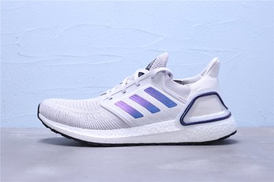 Adidas Ultra Boost 20 針織 灰紫變色 太空 休閒運動慢跑鞋 男女鞋 EG0695
