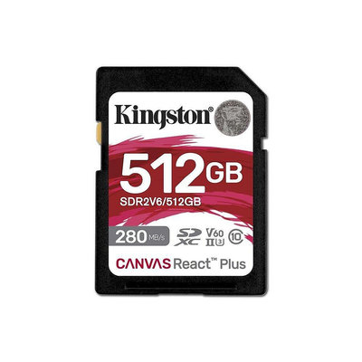 新風尚潮流 【SDR2V6/512GB】 金士頓 512GB SDXC 記憶卡 V60 讀280MB寫150MB