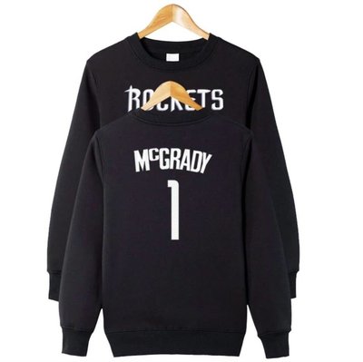 🌈Tracy McGrady長袖棉T恤上衛衣🌈NBA火箭隊Nike耐克愛迪達T-Mac運動籃球衣服圓領大學T男664