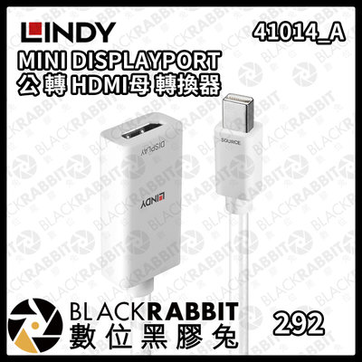 數位黑膠兔【 LINDY 林帝 41014_A MINI DISPLAYPORT公 轉 HDMI母 轉換器 】筆電 轉接