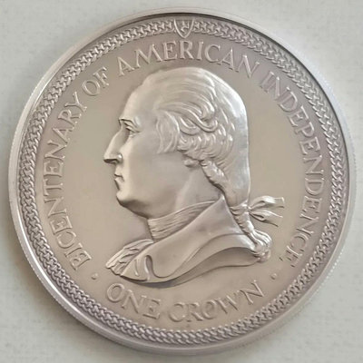 【二手】 馬恩島 1976年 紀念美國獨立200周年 總統喬治華盛頓797 紀念幣 錢幣 收藏【奇摩收藏】