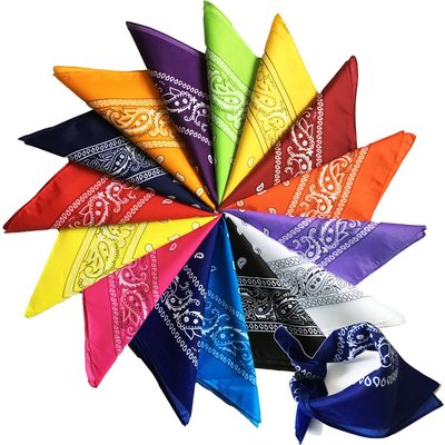 三角巾嘻哈方巾魔術巾三角巾魔術方巾綁頭巾 1d9435