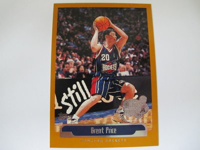 ~ Brent Price ~1999年Topps Tipoff NBA球員 蓋印特殊平行卡