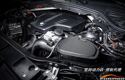 BMW寶馬F25 F26新 X3 X4 2.0T N20改裝進氣套件 冬菇頭碳纖風箱