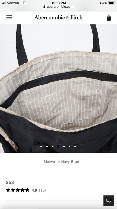 abercrombie and fitch vintage canvas tote