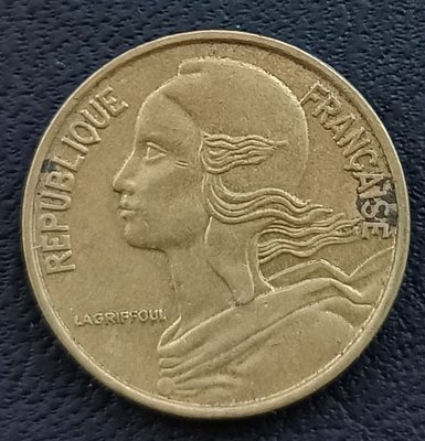 法國   1966年  瑪麗安頭像    5分  銅幣    2165