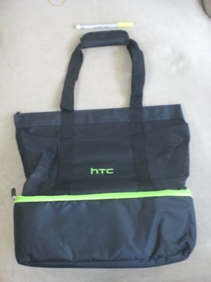 股東會紀念品~108宏達電~HTC 黑色網狀肩揹手提購物袋 側背包