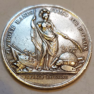 英國銀章 1736 UK Caroline Protecting Silver Medal