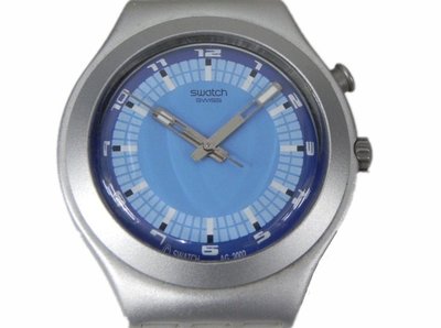 石英錶 [SWATCH-BU2939A] SWATCH 鋁合金淺藍 +深藍外圈男錶/石英錶 /中性錶/