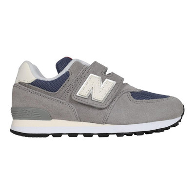 NEW BALANCE 男中童復古慢跑鞋-WIDE(免運 574系列 麂皮 慢跑 寬楦「PV574GWH」≡排汗專家≡