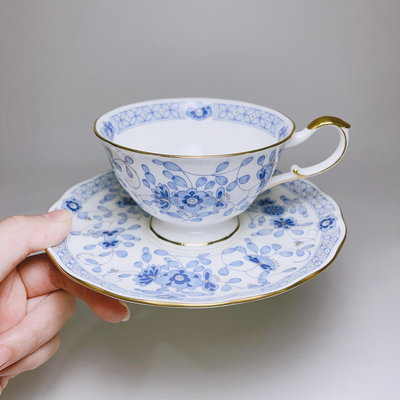 日瓷 Narumi鳴海米蘭系列青花骨瓷紅茶杯 咖啡杯