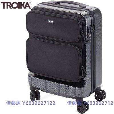 德國TROIKA商務18.5吋登機箱LUG02CB隨身行李箱(TSA海關鎖;飛機輪;智能分類;抗震)手提登機箱  貼身防盜包-佳藝居
