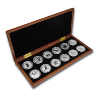 澳洲 紀念幣 1999-2010 第一輪生肖紀念銀幣組 原廠+高級木盒