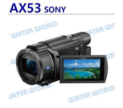 【中壢NOVA-水世界】SONY FDR-AX53 AX53 DV 4K 數位攝影機 20X變焦  一年保固 平輸